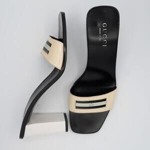 9.5 Gucci Print Black and White Mule